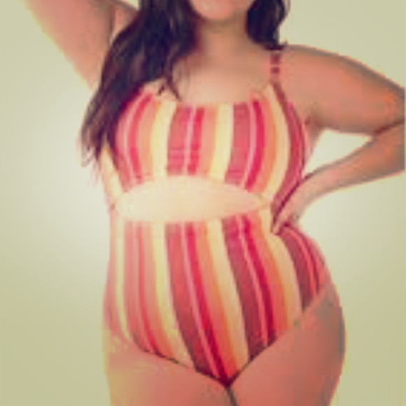 NWOT Orange, Brown Multicolor Forever 21 Swimsuit - Picture 2 of 8
